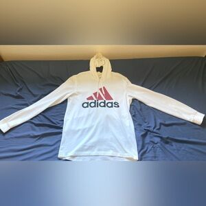 Adidas White Hoodie Size Medium Mens